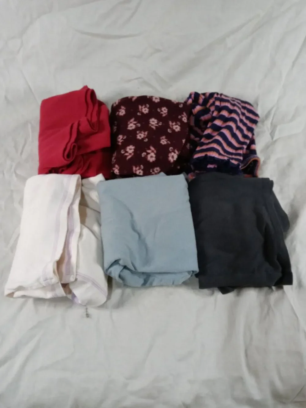 6 Lot Girls Assorted Design Long Sleeve Shirts Kids Clothes Bundle in Great Cond